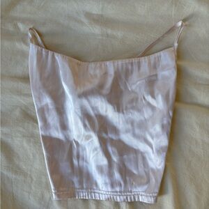 Off-White Satin Camisole Top